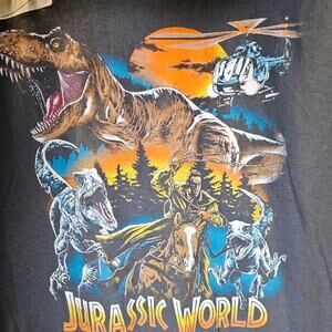 Universal Studios Cinemark Jurassic World Dominion Graphic T-Shirt Gray L NWT